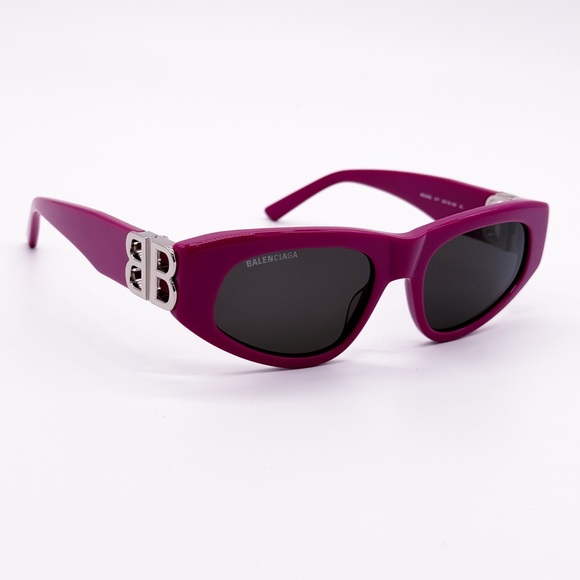 NEW BALENCIAGA BB0095S 017 PINK CAT EYE UNISEX SUNGLASSES - Picture 5 of 11